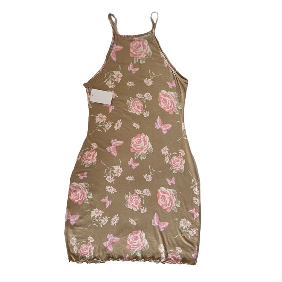 Nordstrom BP. Floral Spaghetti Strap Fitted Knit Mini Dress NWT - Picture 1 of 7